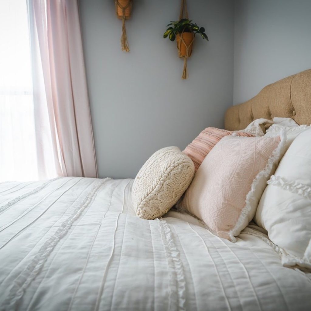 Model bedroom in a student apartment